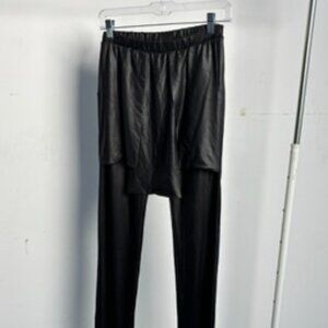RAD by Rad Hourani Faux Leather Layered Leggings — Rare Unisex Couture - Size 1